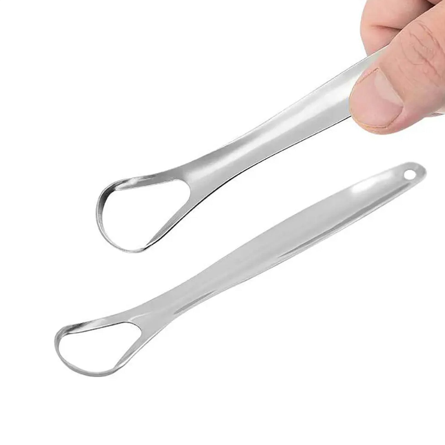Stainless Steel Tongue Scraper Tongue Cleaners (1Pc With Metal Case) Stainless Steel Tongue Scraper Tongue Cleaners (1Pc With Metal Case)